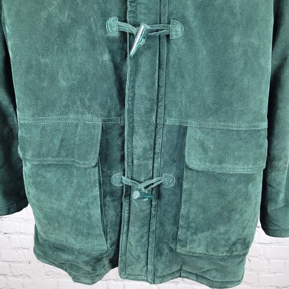 Adventure Bound By Wilson's Green Genuine Suede Heavyweight Coat Size Medium M - Picture 7 of 16